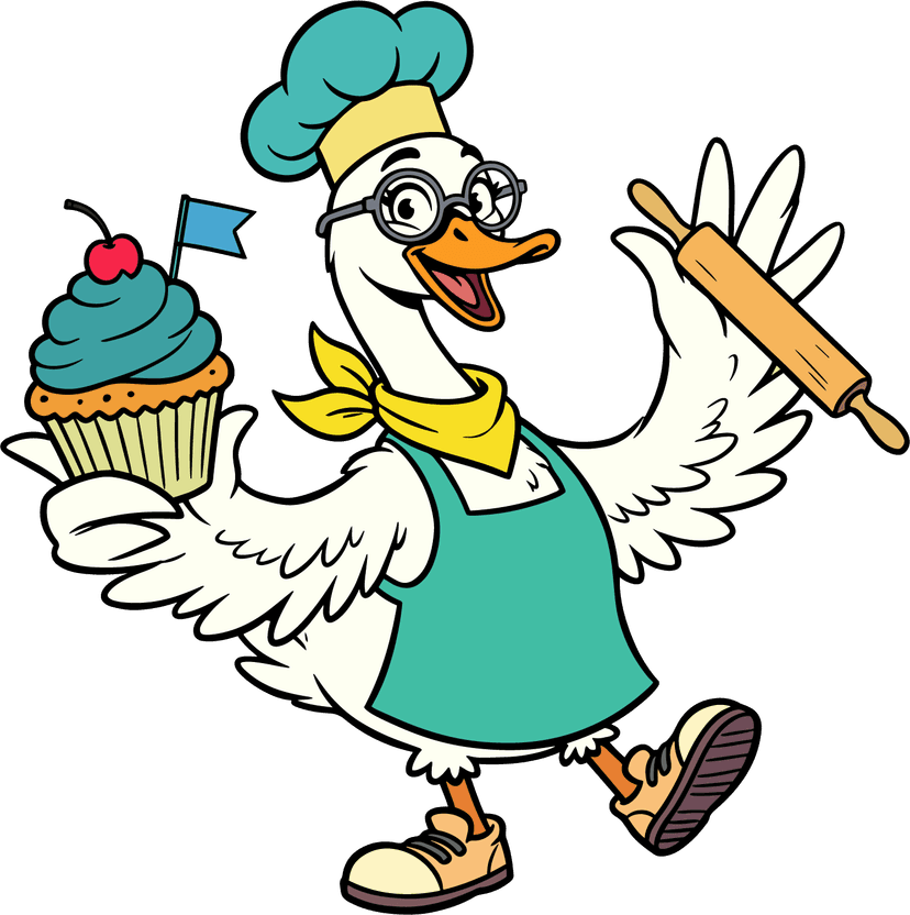Mascot with Cupcake